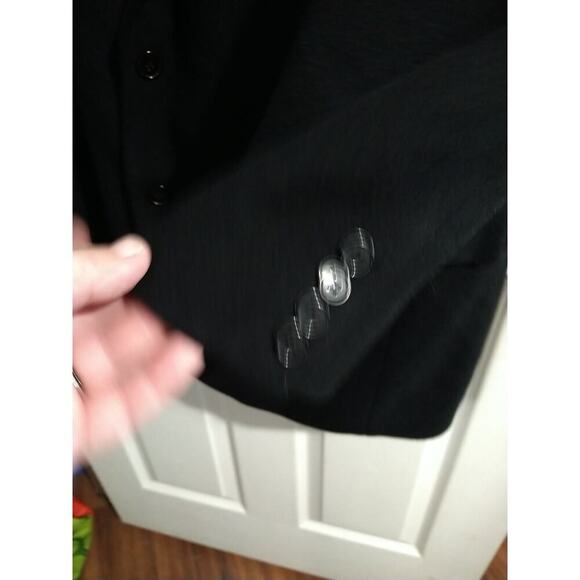 Zyldo George Machado Men's 44L Suit Blazer Black Twill Two Button Close Lined... - Picture 8 of 10